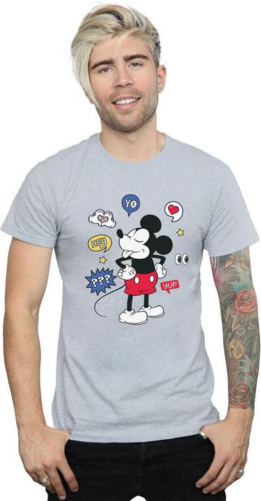 Actual product image Disney Mens Mickey Mouse Tongue Out T-Shirt (S)