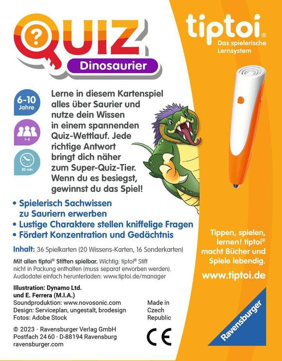 Actual product image tiptoi Quiz Dinosaurier (German)