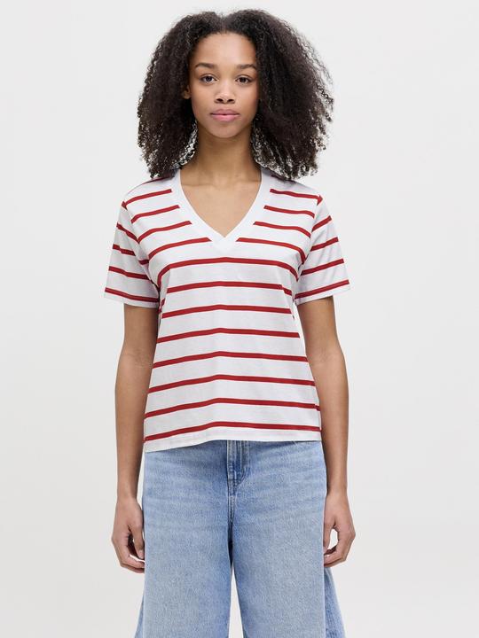 Produktbild JJXX Jxannie Reg Vneck Stripe Ss Tee Jrs Sn (S)