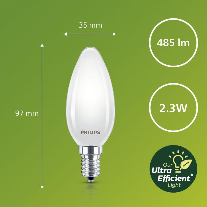 Actual product image Philips Ultra Efficient (E14, 2.30 W, 485 lm, 1 x, A)