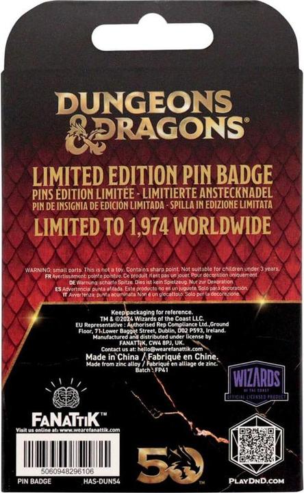 Produktbild Fanattik Dungeons & Dragons Ansteck-Pin Alignment Spinner 24k Gold Plated Limited Edition