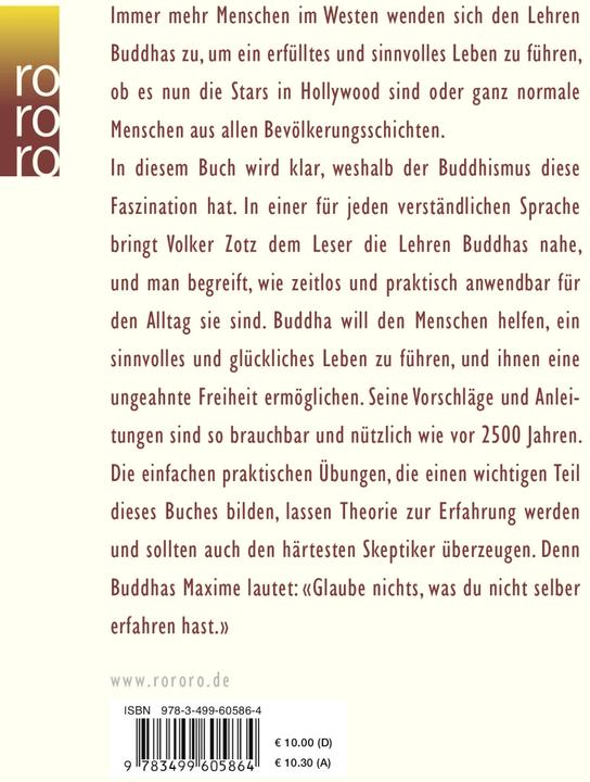 Produktbild Mit Buddha das Leben meistern (Deutsch, Volker Zotz, 1999)