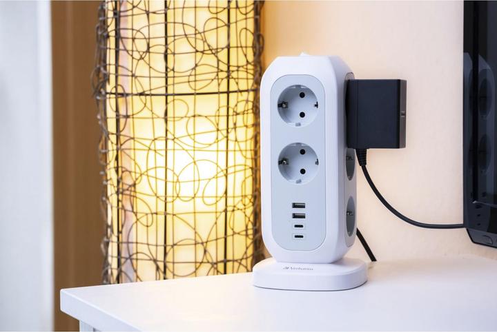 Image du produit Verbatim UE Power Tower 11 (11 x, USB-A, USB-C, CEE 7/4, 2 m)