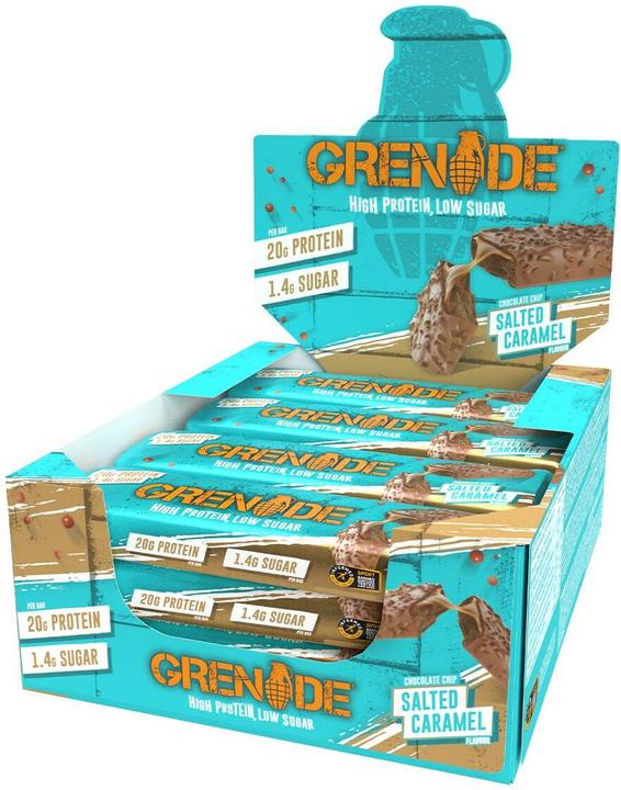 Image du produit Grenade Barre protéinée Carb Killa Chocolate Chip Salted Caramel (12x60g) (Caramel, Chocolat, Nougat, 12 pcs, 810 g)