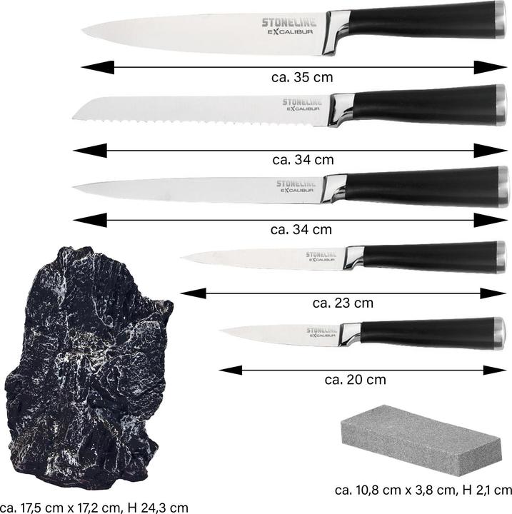Immagine prodotto Stoneline Blocco di coltelli 6 pezzi.