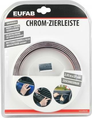 Produktbild EAL 30182 Auto Zierleiste Chrom L x B 2.45 m 21 mm