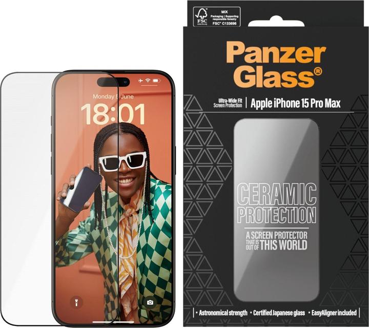 Image du produit PanzerGlass Ultra-Wide Fit (1 pièce(s), Apple iPhone 15 Pro Max)