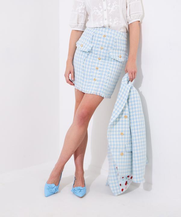 Actual product image Joe Browns Checked Button Detail Mini Skirt (42)