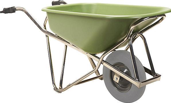 Matador Brouette Profi-Max Plus, en aluminium, 90 litres, benne en polyéthylène HD vert
