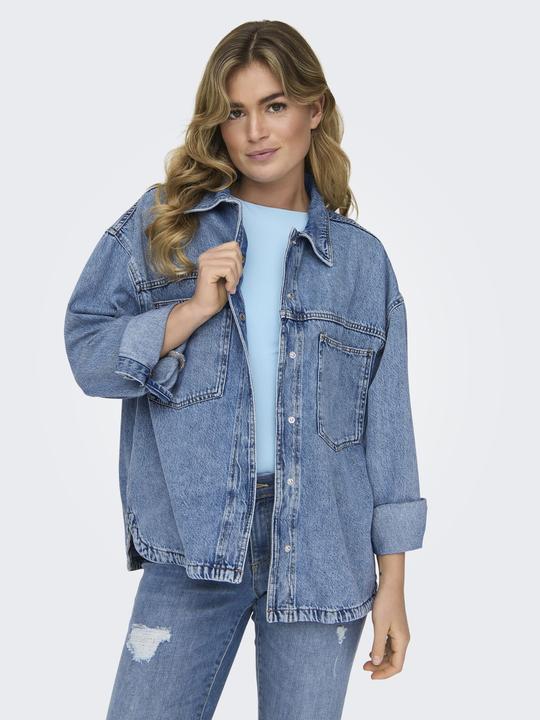 Actual product image Only Regular fit Shirt collar Cuffs with button Low-set shoulder Denim shirt Denim shirt (S)
