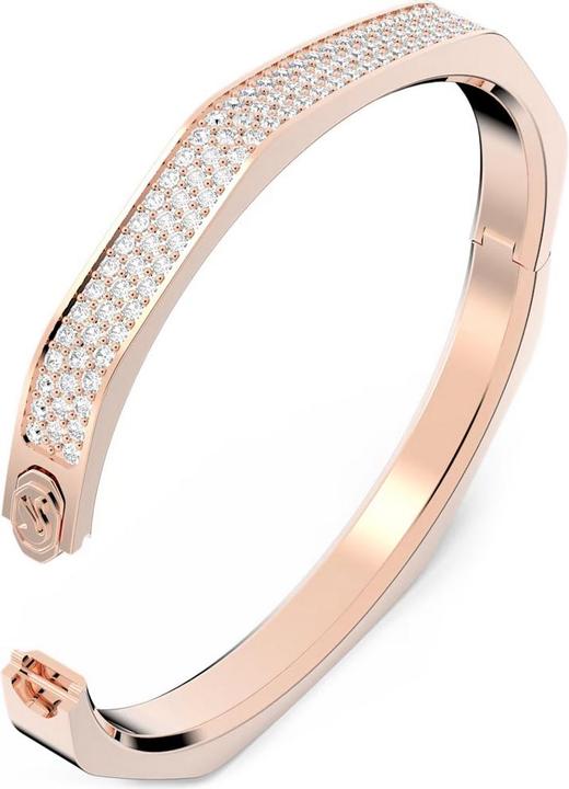 Produktbild Swarovski Dextera Armreif Achteckform Pavé Mittel Weiss Roségold (Swarovski Metall)