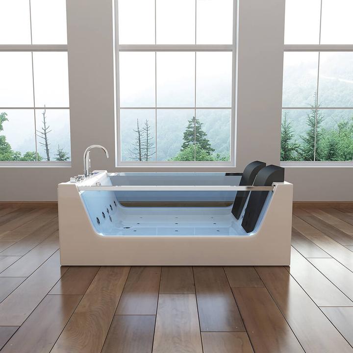 Image du produit Home Deluxe Baignoire à hydromassage avec LED de luminothérapie NAUTICA XL - 182x120cm (120 cm, 180 cm)