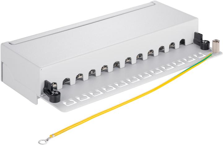 Produktbild Goobay CAT 6 Mini/Desktop Patch Panel, 12 Port, Grau