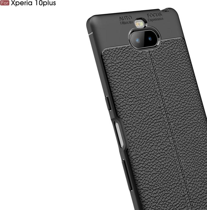 Actual product image Screenguard Sony Xperia 10 Plus Case Leather Design TPU Cover (Sony Xperia 10 Plus)