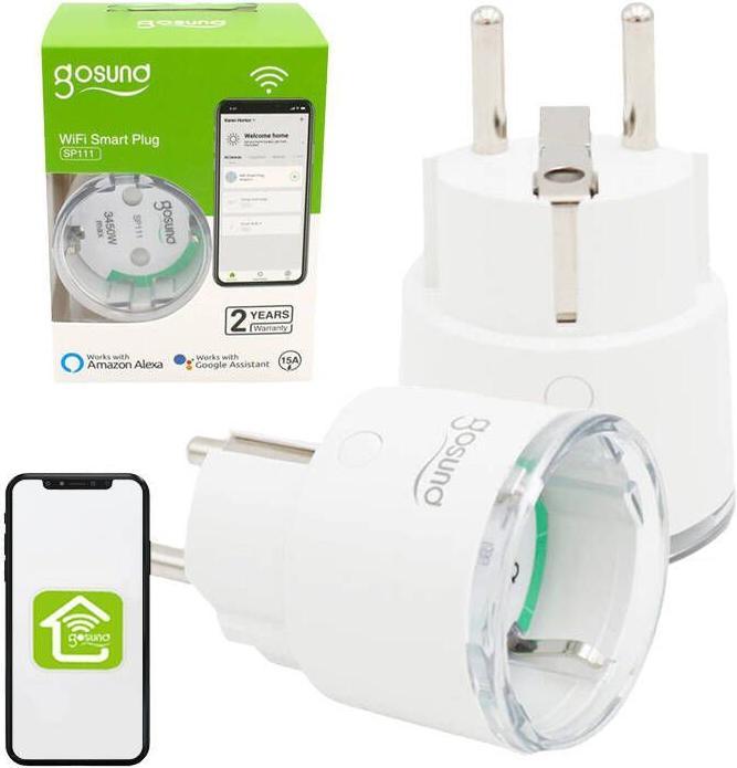 Image du produit Gosund Smart plug WiFi SP111, Tuya 2pack