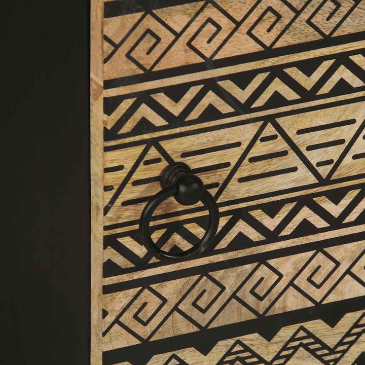 Immagine prodotto VidaXL Comodino Comodino Cassettiera Comodino Consolle 2 pezzi. Legno di mango grezzo (40 x 33,5 x 46 cm)