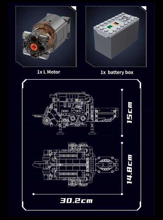 Image du produit Mould King BGT W16 Engine Motor