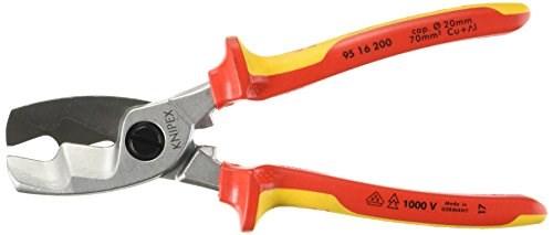Actual product image Knipex Cable Shears with twin cutting edge 95 16 200 SB (200 mm)