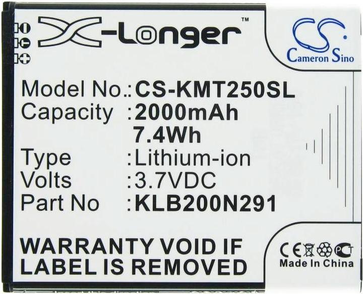 Actual product image AccuCell Battery suitable for Kazam Trooper 2 5.0 Battery KLB200N291