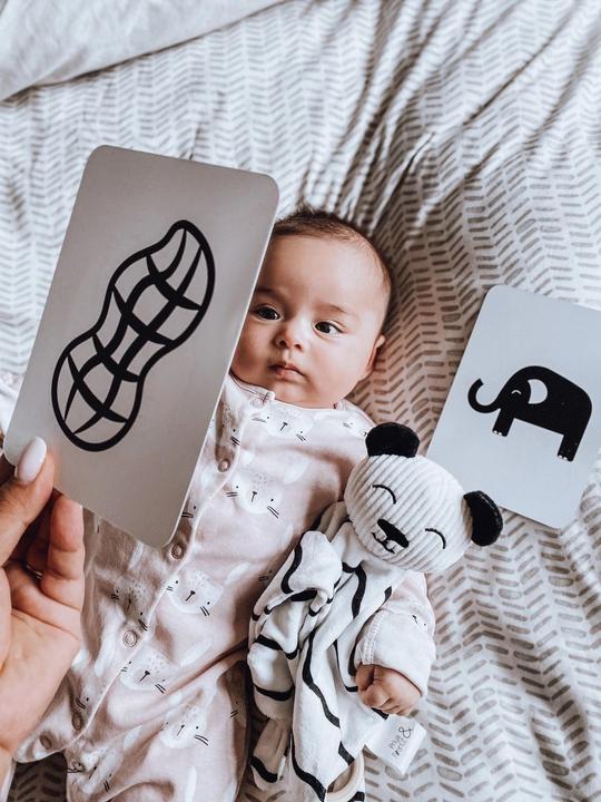 Image du produit Priya & Peanut Cartes sensorielles pour nouveau-nés – Jouet primé pour bébés