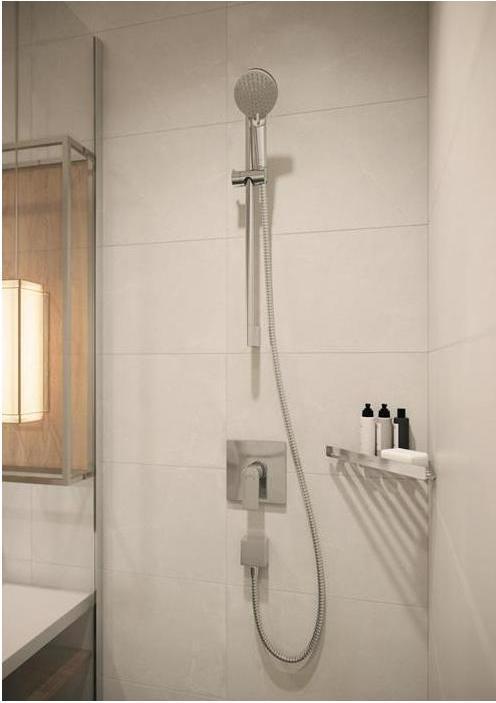Produktbild hansgrohe FixFit Wandanschluss Square mit Rückflussverhinderer