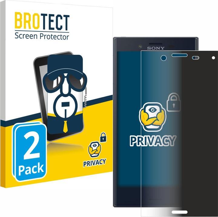 Productafbeelding BROTECT Anti-spionnetje privacyfolie Beschermfolie tegen blauw licht (2 Stuk, Sony Xperia X Compact)