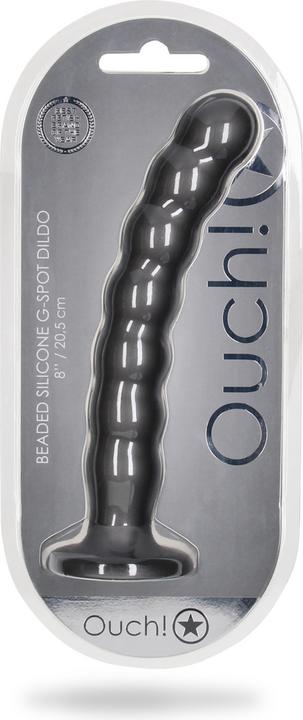 Immagine prodotto Ouch! Beaded G-Spot Dildo - 8" / 20,5 cm - Gun Metal