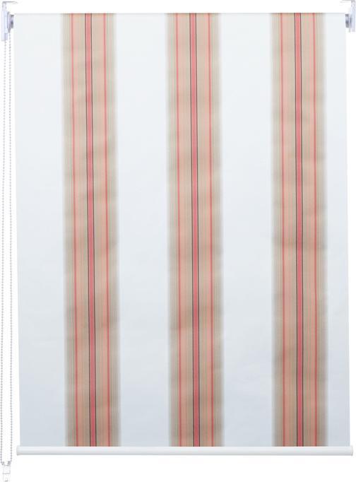 Produktbild Swisshandel24 Rollo 40x160cm weiss/rot/beige, Fensterrollo Seitenzugrollo Jalousie, Sonnenschutz Verdunkelung blic (40 x 160 cm)