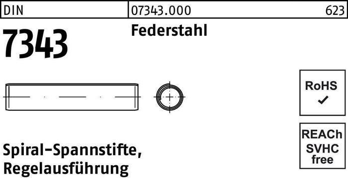 Produktbild Spiralspannstift DIN 7343/ISO 8750 2 x 8 Federstahl Regelausf. DIN 7343