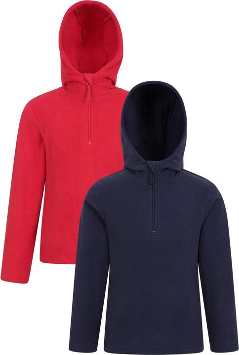 Mountain Warehouse Camber Kapuzenpullover mit kurzem Reissverschluss (2erPack)