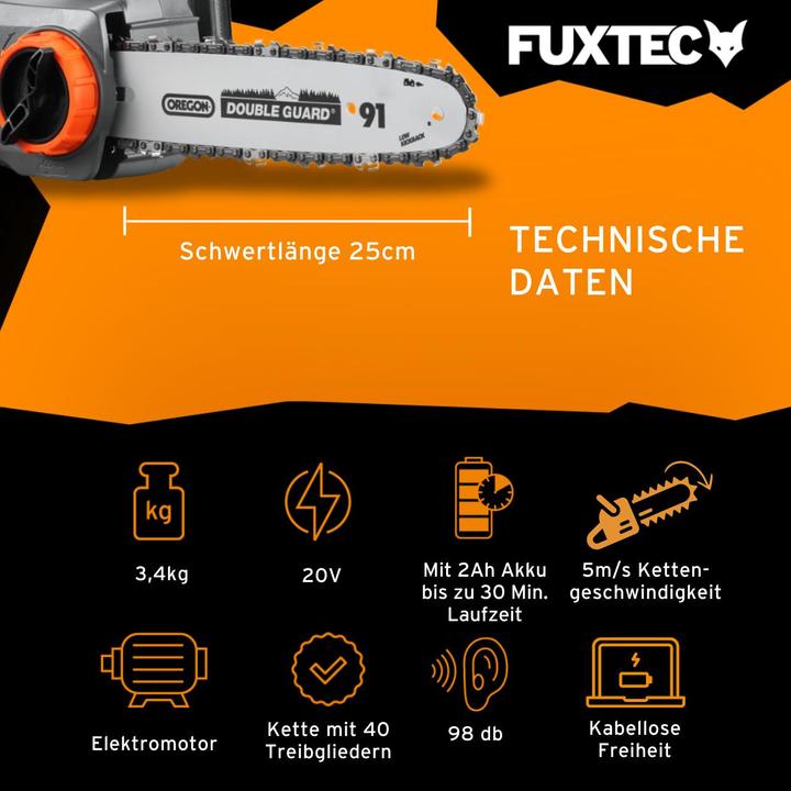 Produktbild Fuxtec FX-E1KS20 (Akku Kettensäge)
