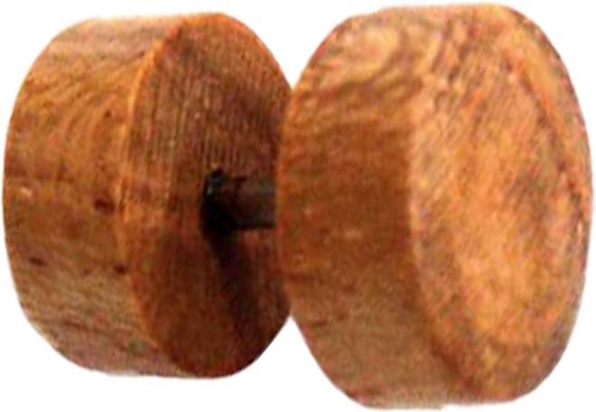 Image du produit Star Piercing Fake Plug aus Teakholz (sans laiton, Organique)