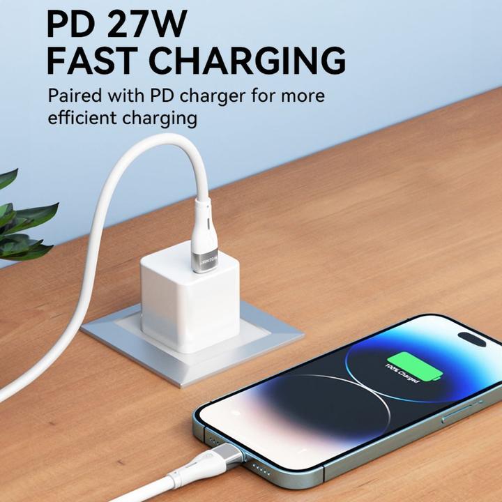 Produktbild Wozinsky WSTCL2 Lightning / USB-C PD 27W Kabel 2 m - Weiss (2 m, USB 3.2 Gen 2)