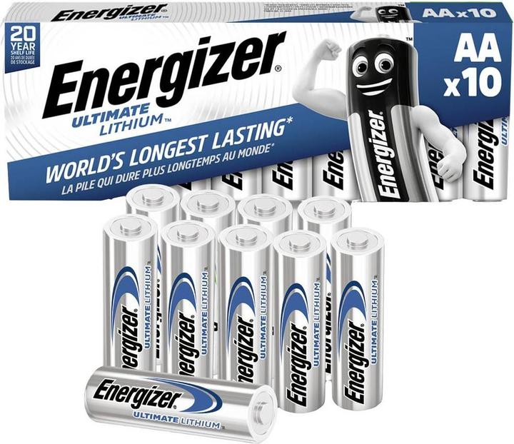 Actual product image Energizer Ultimate Lithium (10 pcs., AA, 3000 mAh)