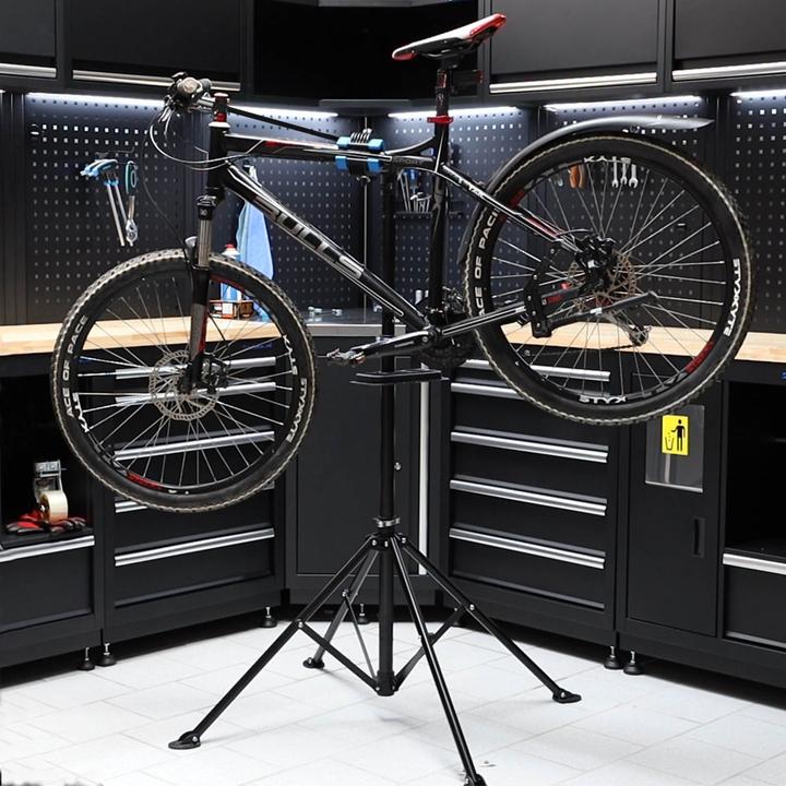 Image du produit Wiltec Béquille de réparation pivotante à 360° 30kg Béquille de montage vélo réglable