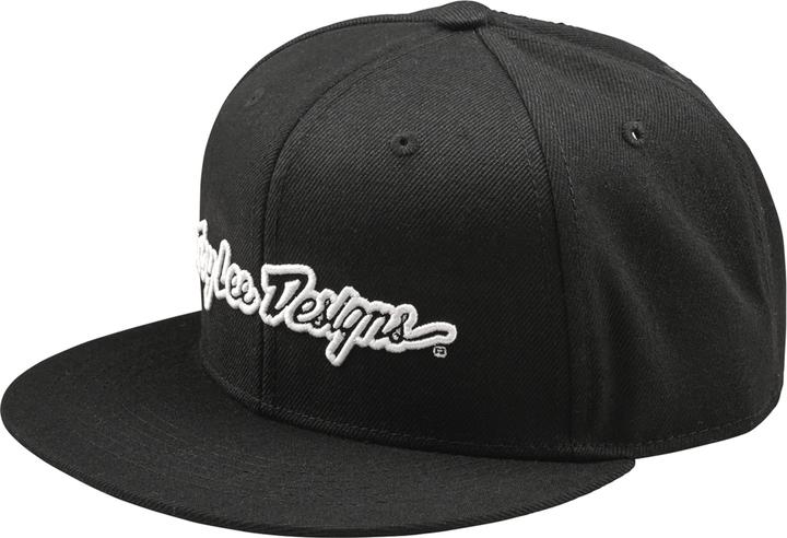Immagine prodotto Troy Lee Designs Flat Bill Snapback Cap, Signature, black, one size (Taglia unica)