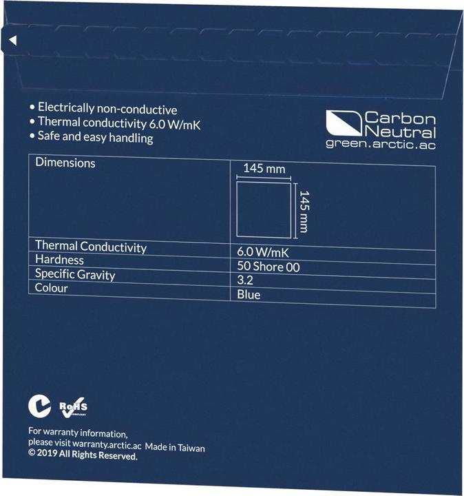 Actual product image Arctic Thermal pad 0.5 mm (0.50 mm, 6 W/m K)