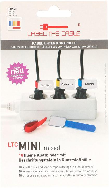 Produktbild Label-the-cable kleine Klettbinder mit Etikette (Klettkabelbinder, 90 mm, 10 Stk.)