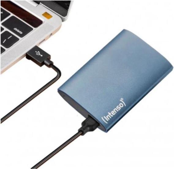 Immagine prodotto Intenso Disco rigido esterno SSD Premium da 500 GB di colore blu (500 GB)