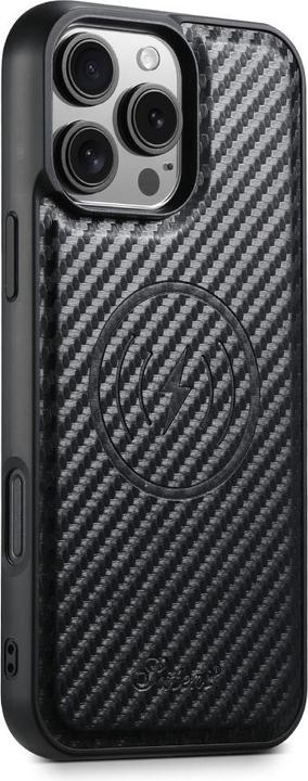 Produktbild Ueli Express Magnetische Carbon Optik Hülle mit abnehmbarem Kartenhalter (Apple iPhone 16 Pro)