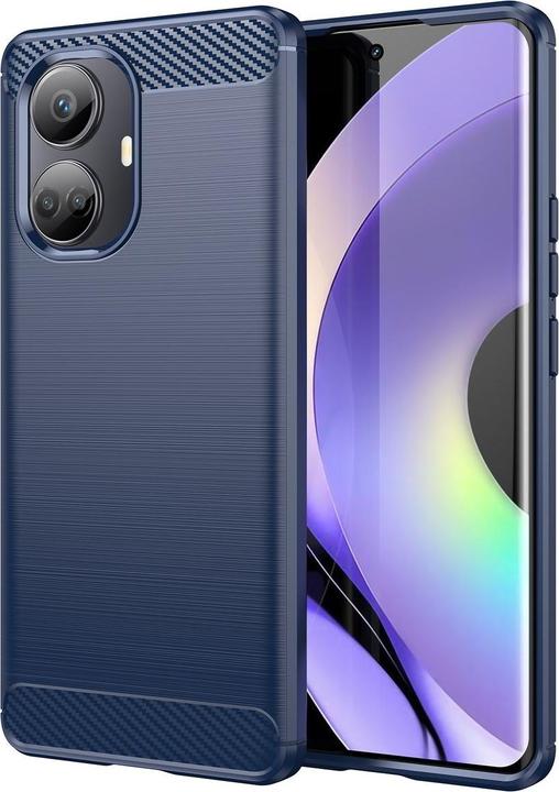 Produktbild König Design Hülle Handy Schutz für Google Motorola Samsung Xiaomi Case Cover Carbon Optik (Realme 10 Pro+)