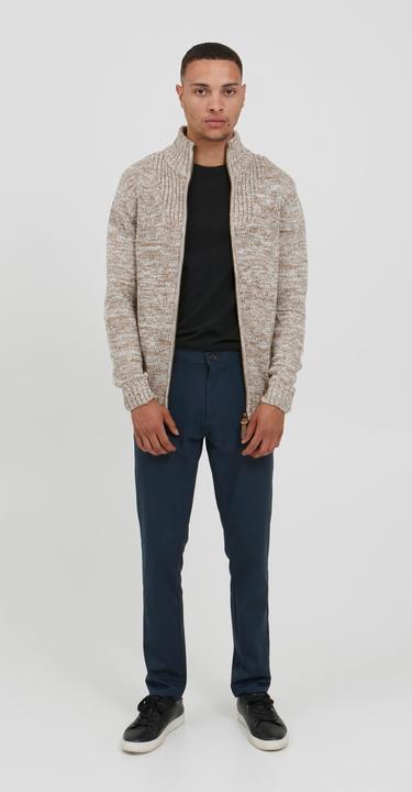 Actual product image Solid Pomeroy Men's Cardigan Chunky Knit Jacket With Funnel Neck Made Of 100% Cotton (L)