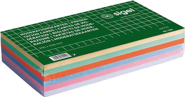 Actual product image Sigel Moderation cards 10 x 20 cm rectangular, 250 pieces