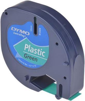 Produktbild Dymo Plastikband Schwarz auf Grün (1.20 cm, Grün, Schwarz)