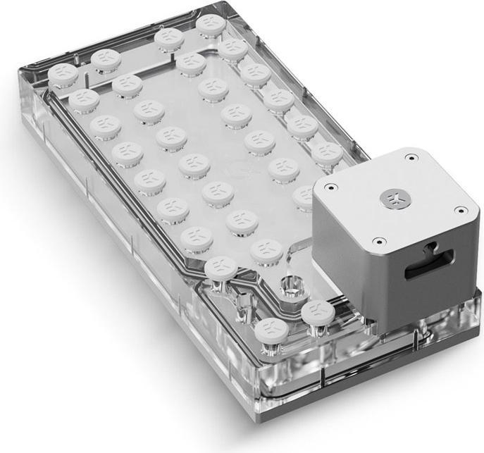 Actual product image EKWB EK-QuantumX Loophole Distroplate D5 PWM - silver