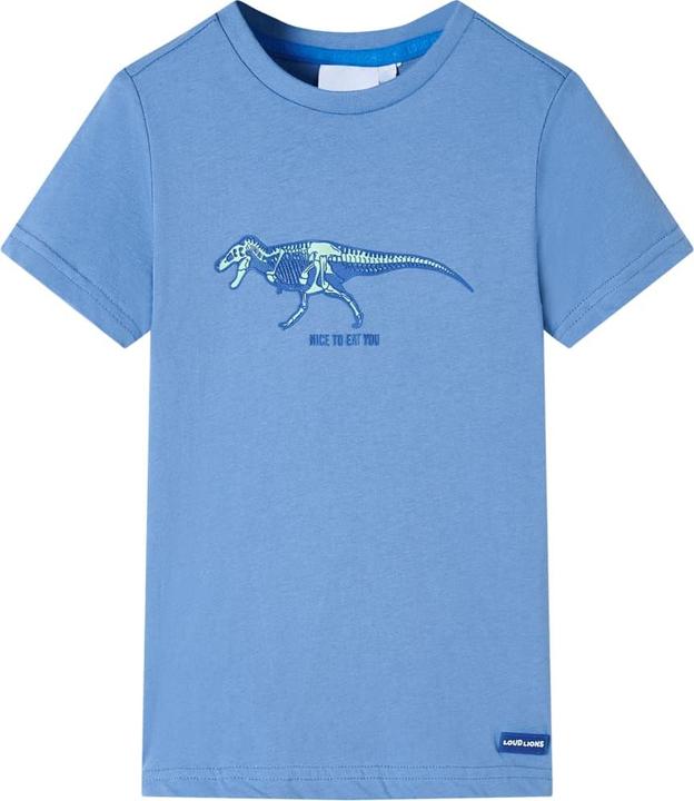 VidaXL Kinder-T-Shirt Mittelblau 92,Material: 100 % Baumwolle,Farbe (92)