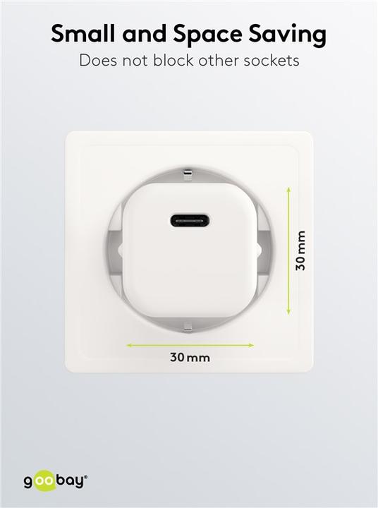 Immagine prodotto Goobay Caricabatterie Rapido USB-C Nano con tecnologia GaN (30 W)