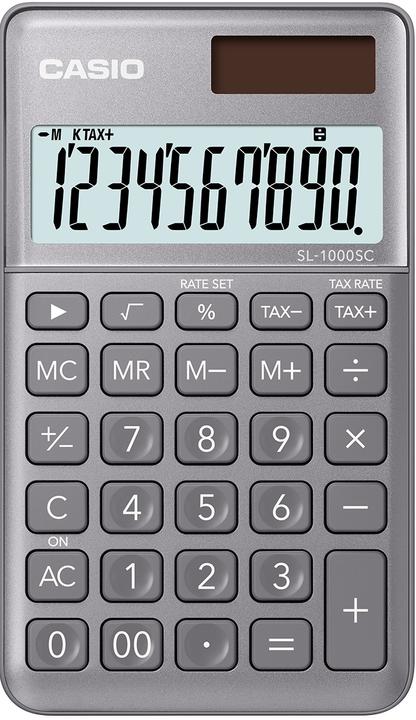 Actual product image Casio Calculator BIC SL1000SCG 10-digit grey (Batteries)