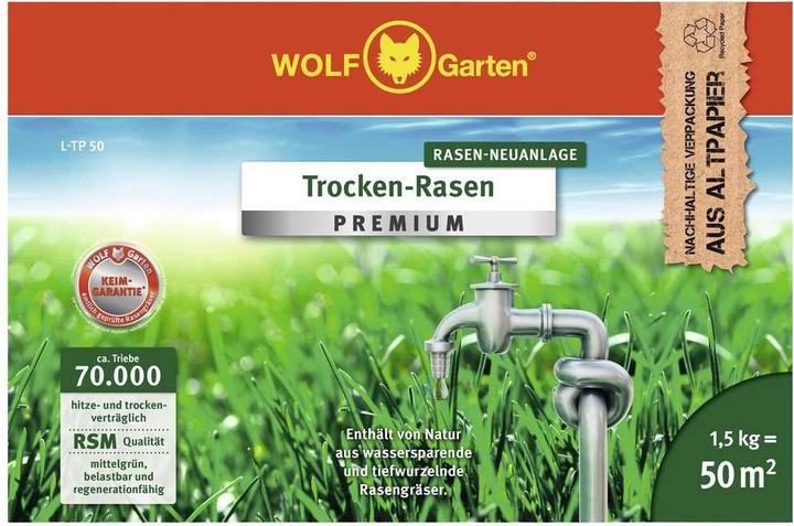 Actual product image Wolf-Garten New turf installation Dry turf L-TP 50 (Lawn reseed)