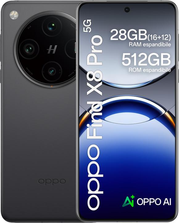 OPPO Find X8 Pro (512 GB, Space Black, 6.77", SIM + eSIM, 0.00 Mpx, 5G)